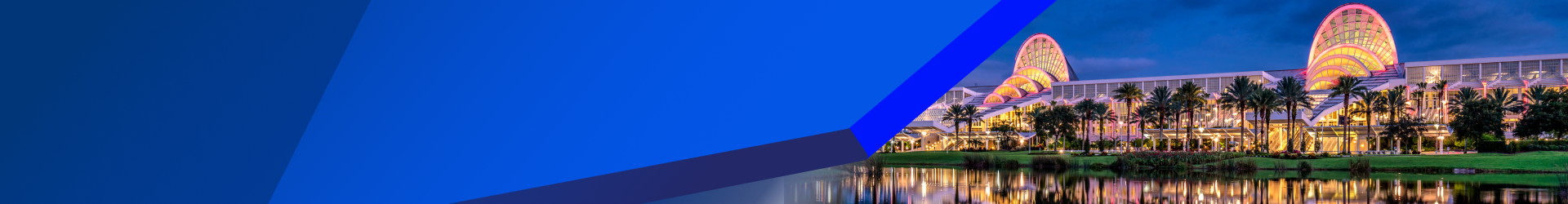 Blue gradient with Orange County Convention Center, Orlando, Florida